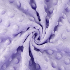 TANOFAR Minky Baby Blanket purple floral back with dot texture adds tactile soothing