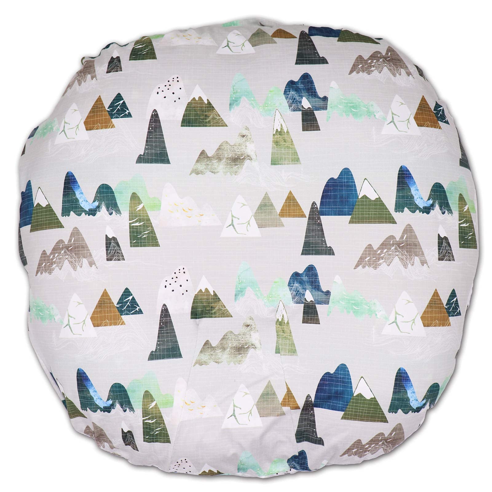 TANOFAR Mountains cover in use on a baby lounger demonstrates fresh, reusable protection.
