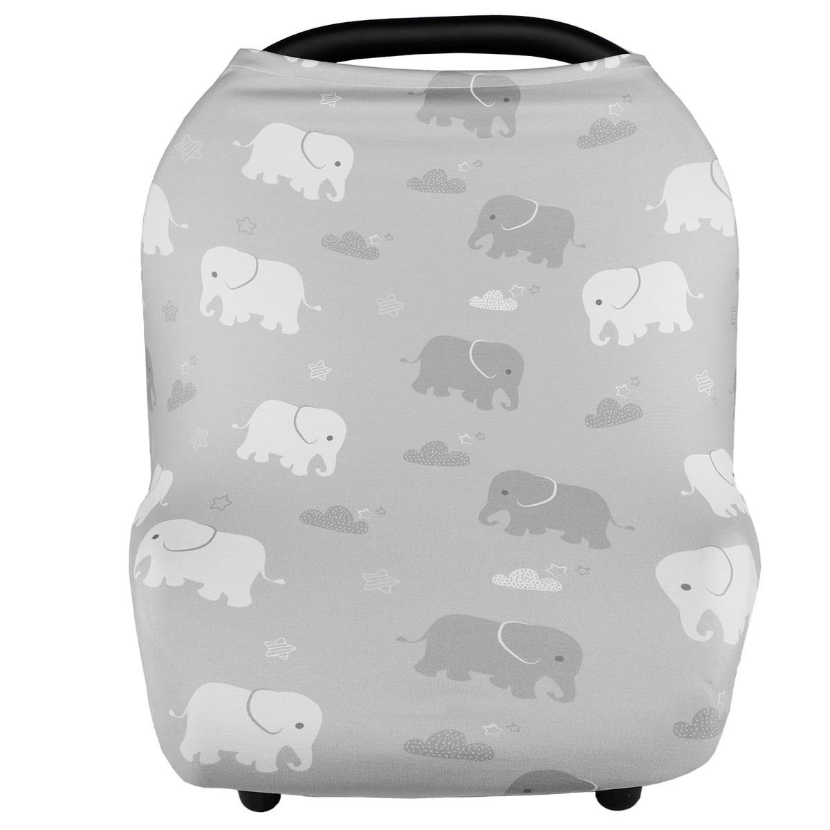 TANOFAR nursing cover over a car seat provides private feeding with breathable, comfortable airflow.