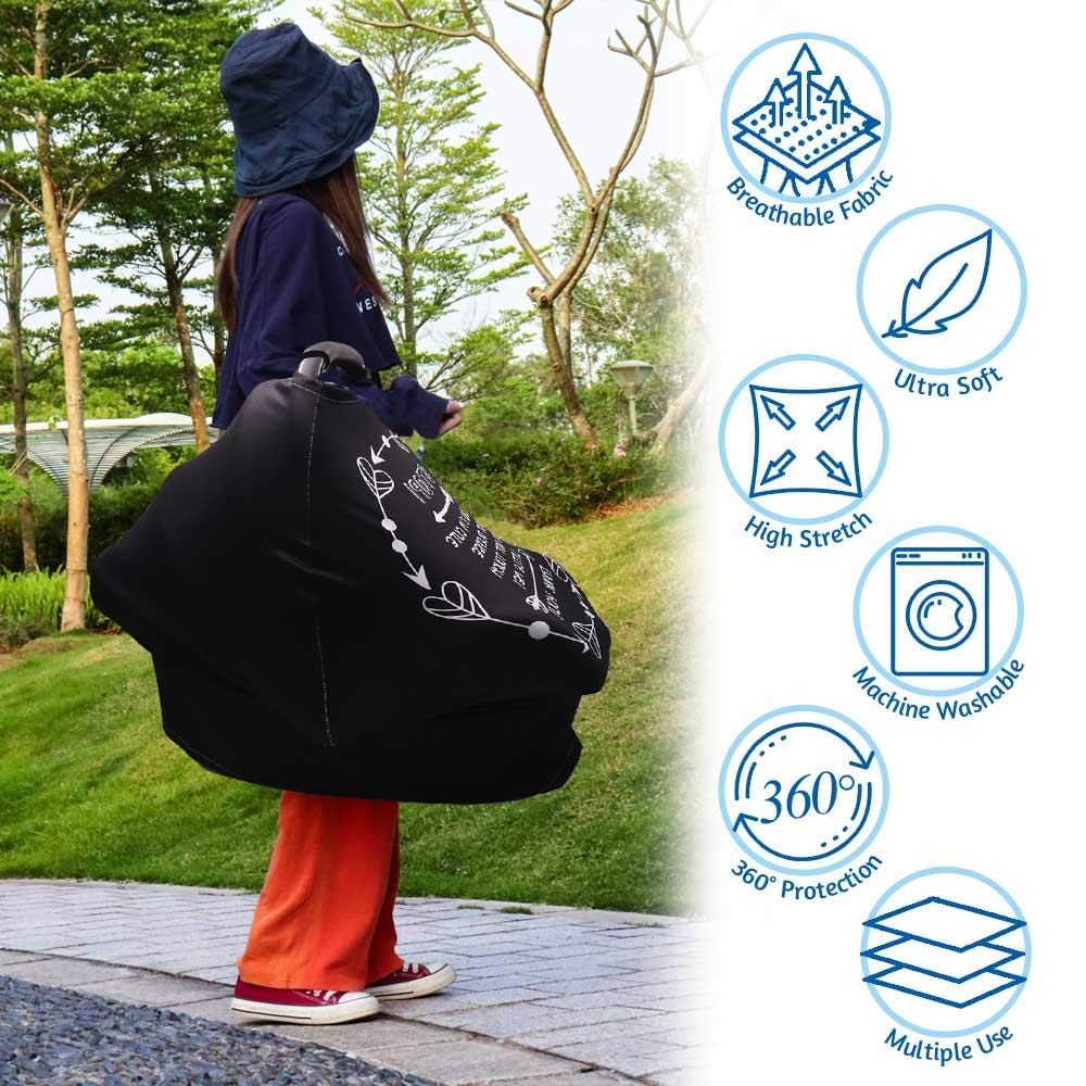 TANOFAR nursing cover offers privacy during breastfeeding with breathable, soft fabric.