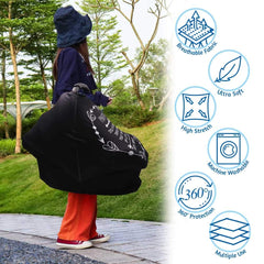 TANOFAR nursing cover offers privacy during breastfeeding with breathable, soft fabric.