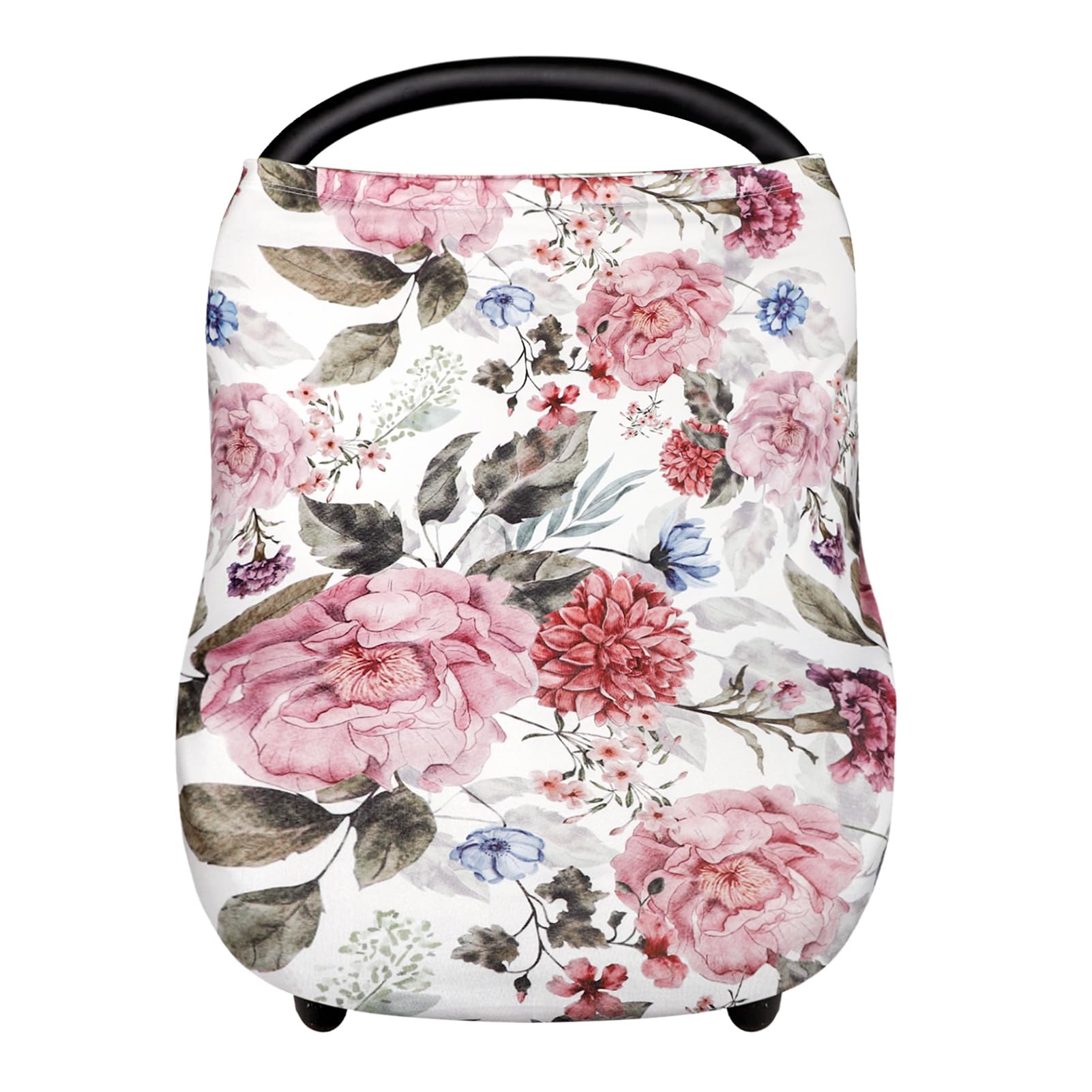 TANOFAR nursing cover peony open-top design for easy peek and airflow.