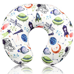 TANOFAR nursing pillow cover Space Shuttle print front view, cozy feeding moments.