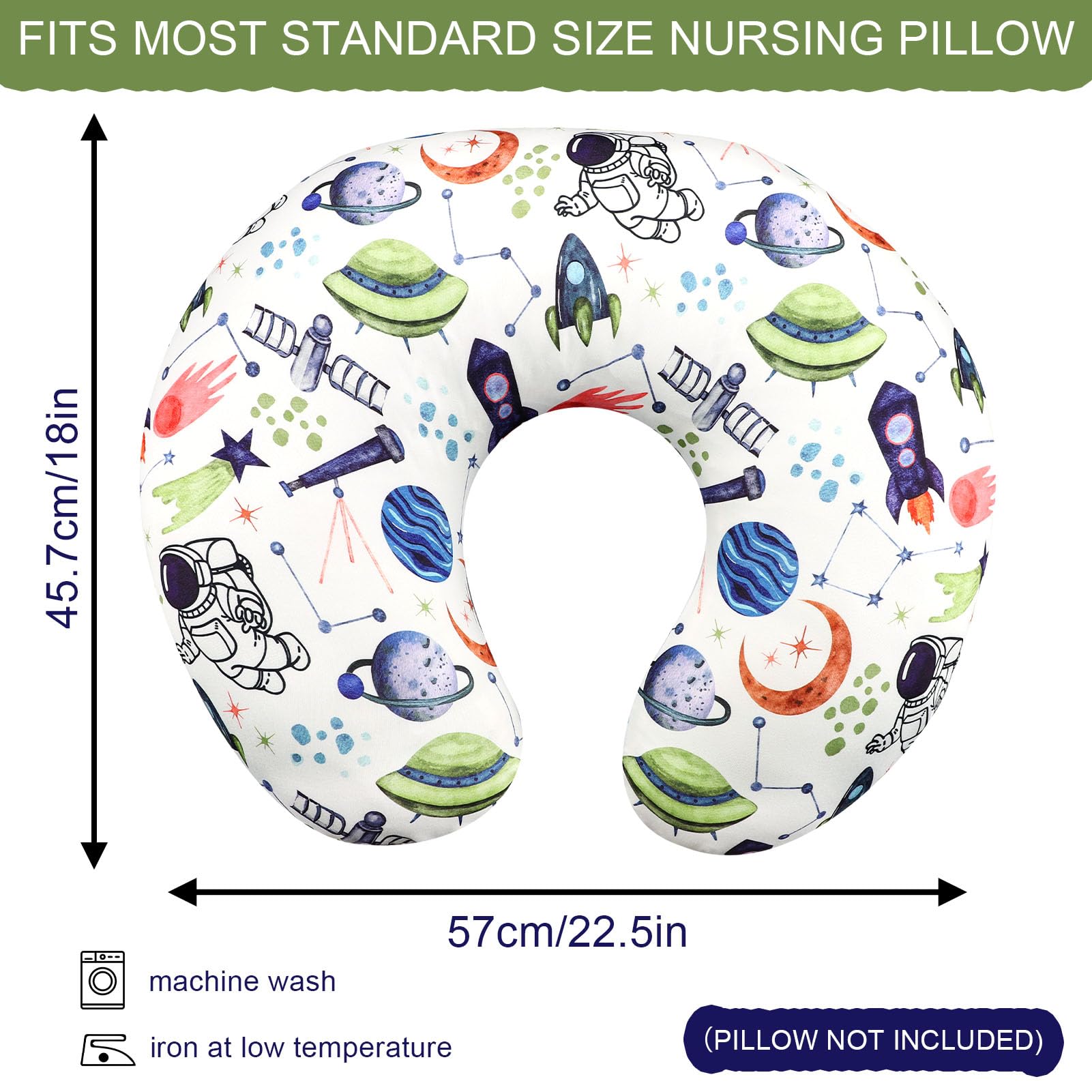 TANOFAR nursing pillow cover Space Shuttle in washer-friendly design, machine washable and fade-resistant.