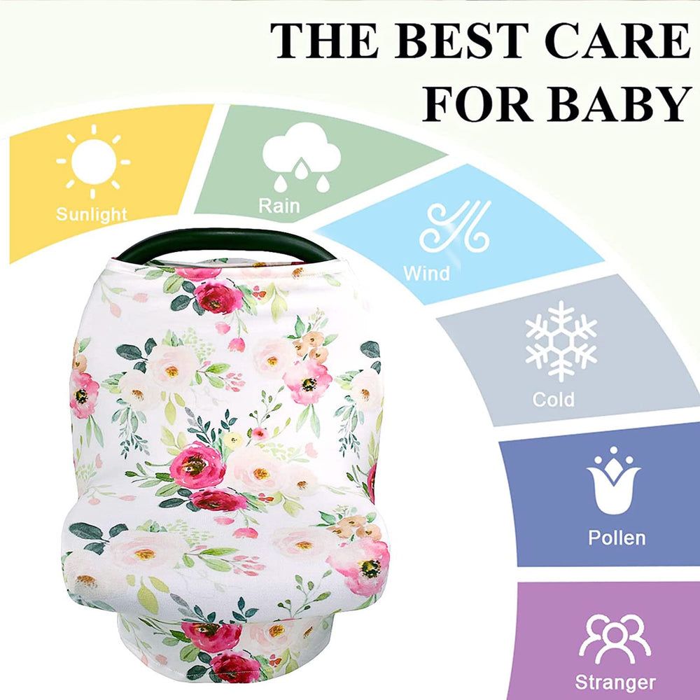 TANOFAR car seat canopy in use provides full coverage against sun and wind.