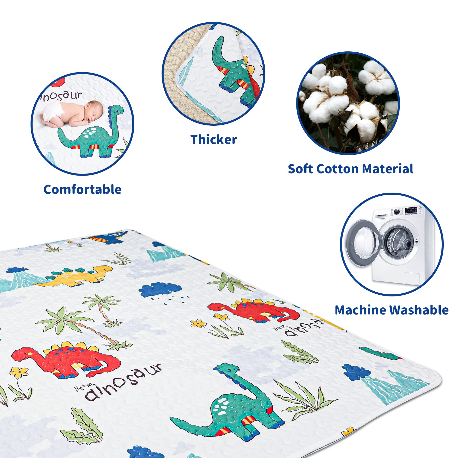 Tanoshii Baby Play Mat machine washable for quick cleanups