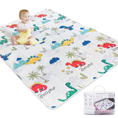 Tanoshii Baby Play Mat overview showing 79x63 compatibility and soft surface