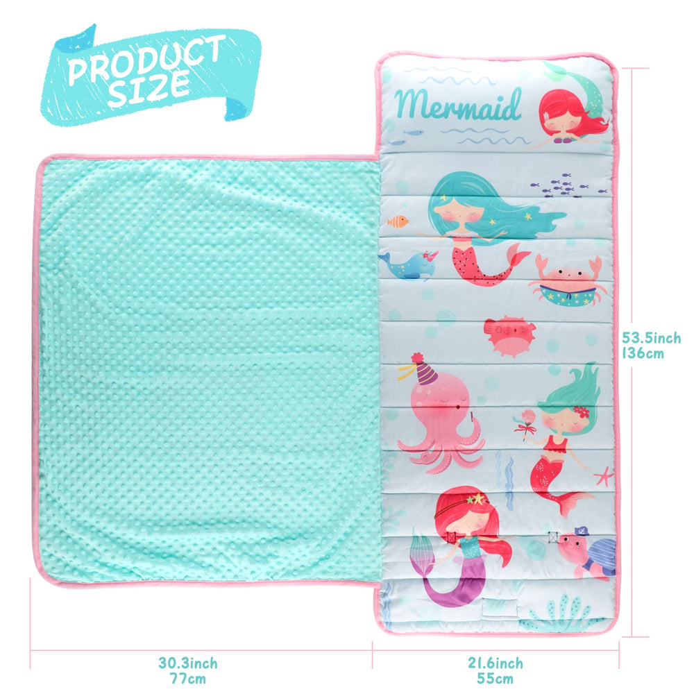 TANOSHII Mermaid nap mat in preschool rest area