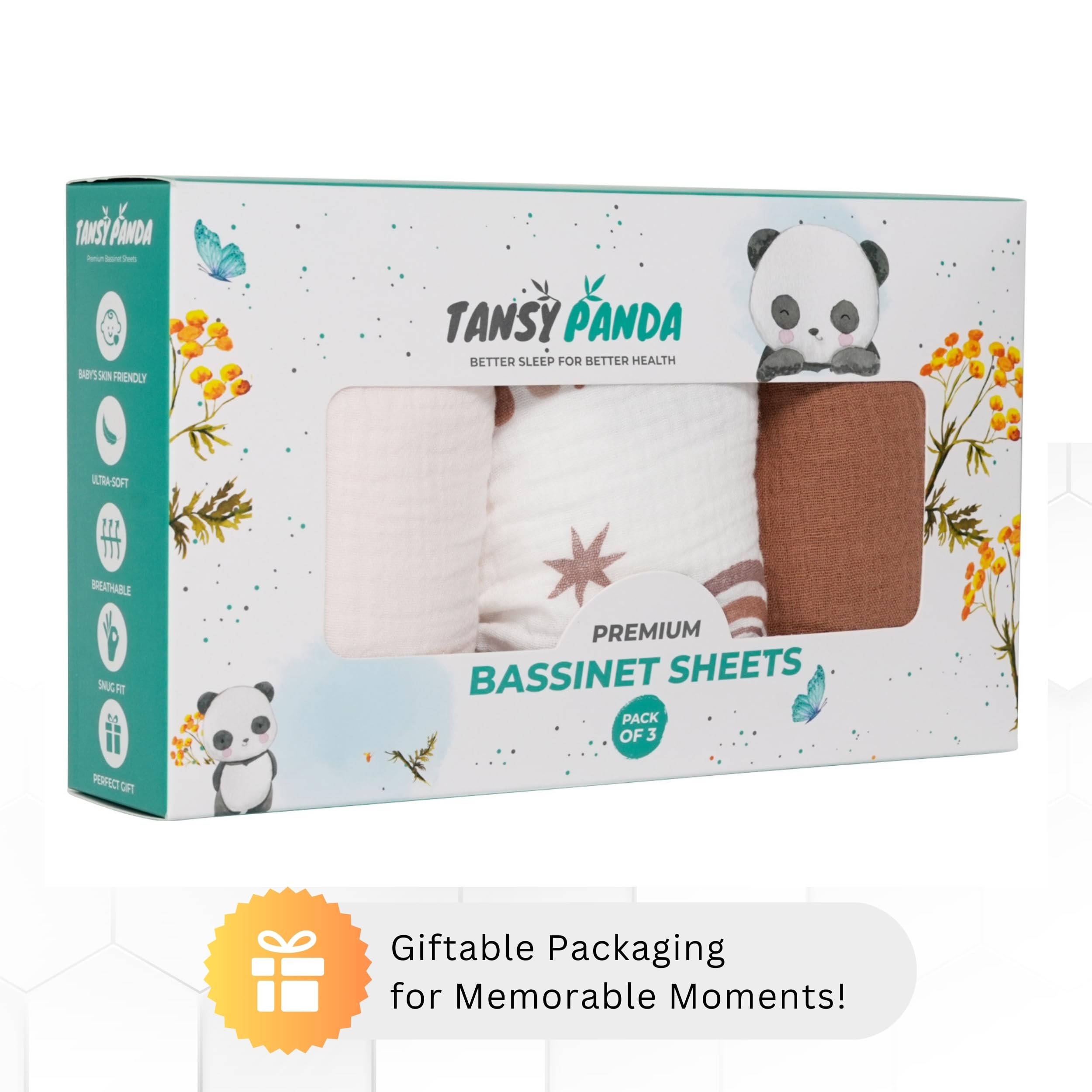 Tansy Panda compatible with Bellababy and KoolerThings bassinets for versatile use.
