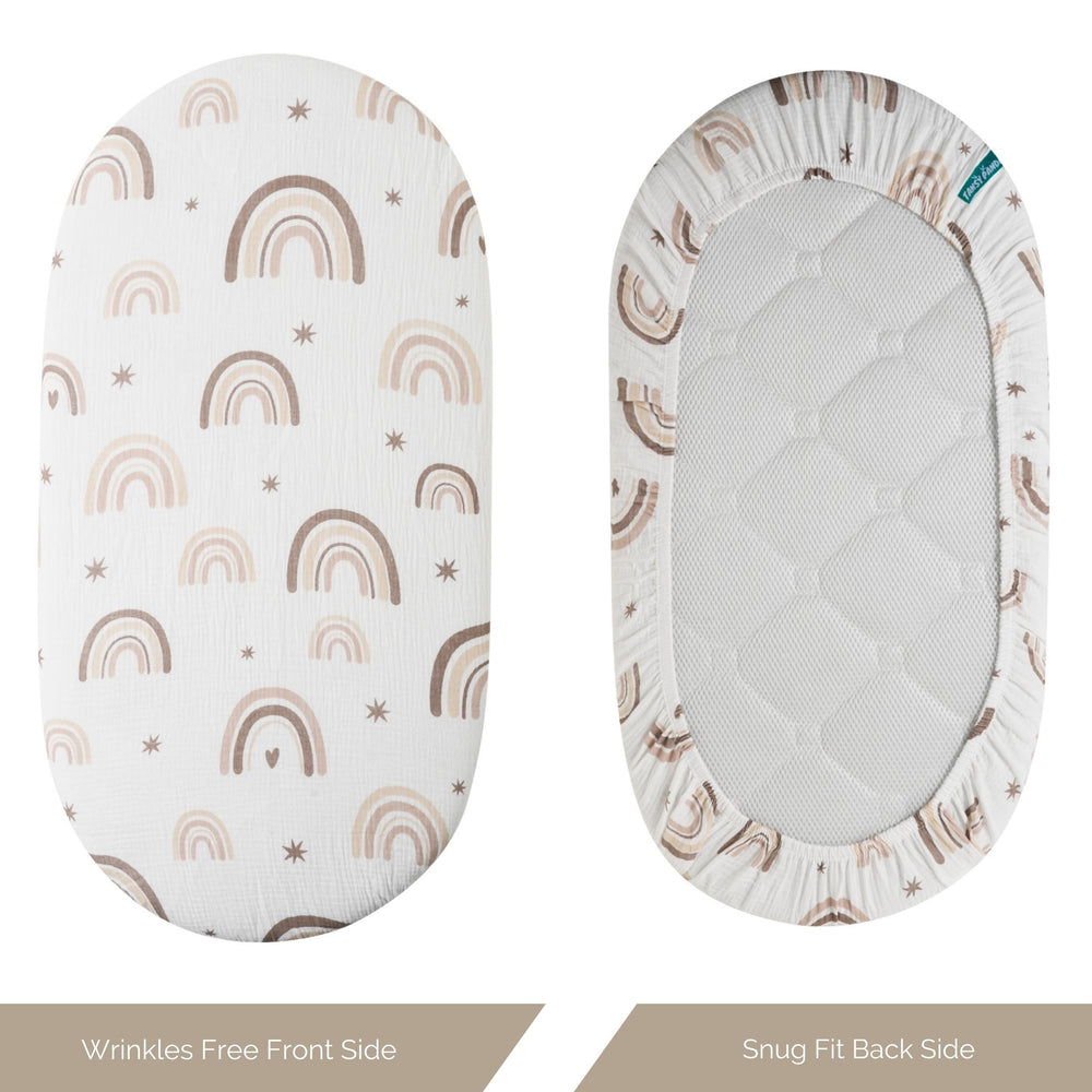 Tansy Panda bassinet sheet stays soft and fade-resistant after washes