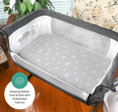 TansyPanda bassinet sheets sized 33x20 inches.