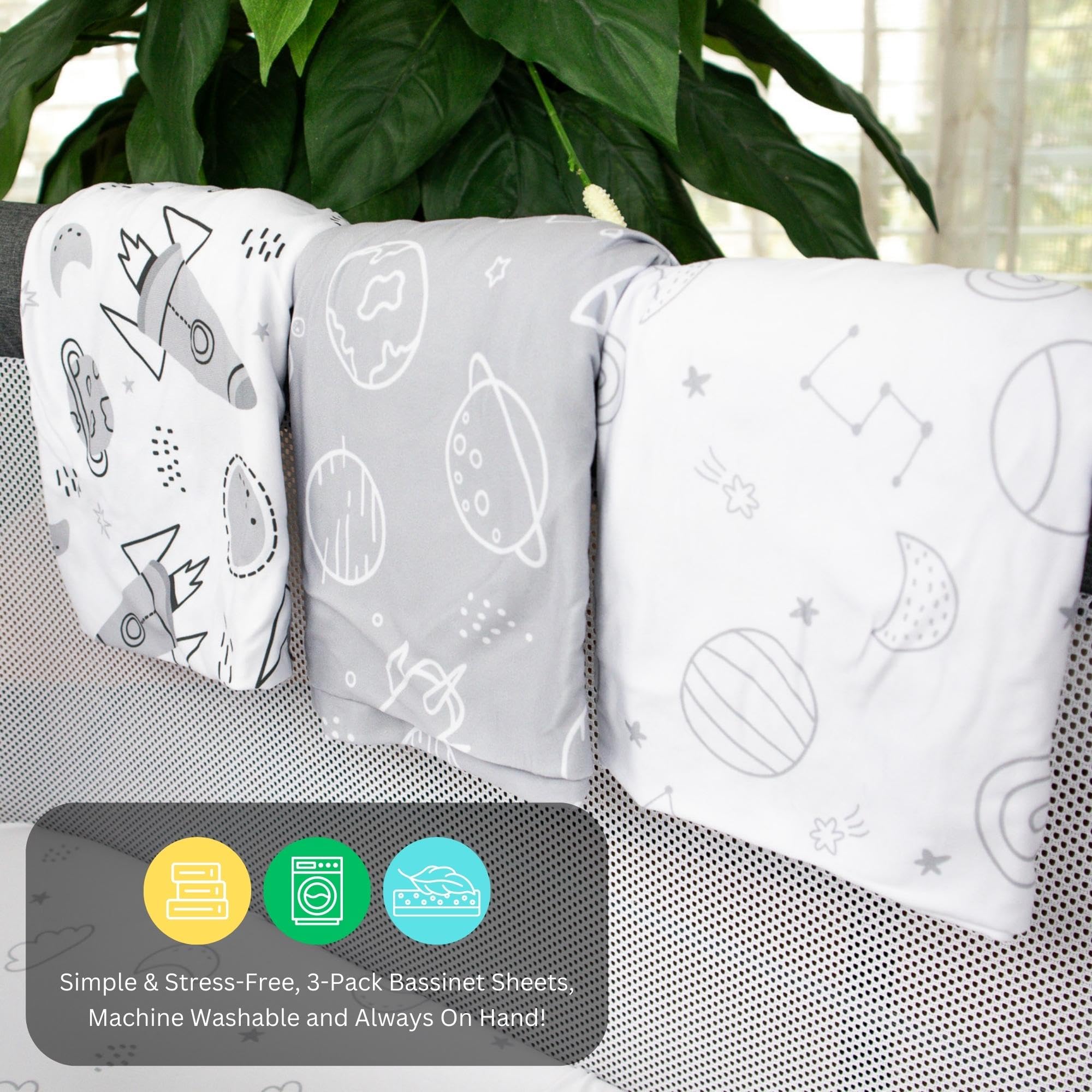 Tansy Panda bassinet sheets gift-ready packaging for new parents