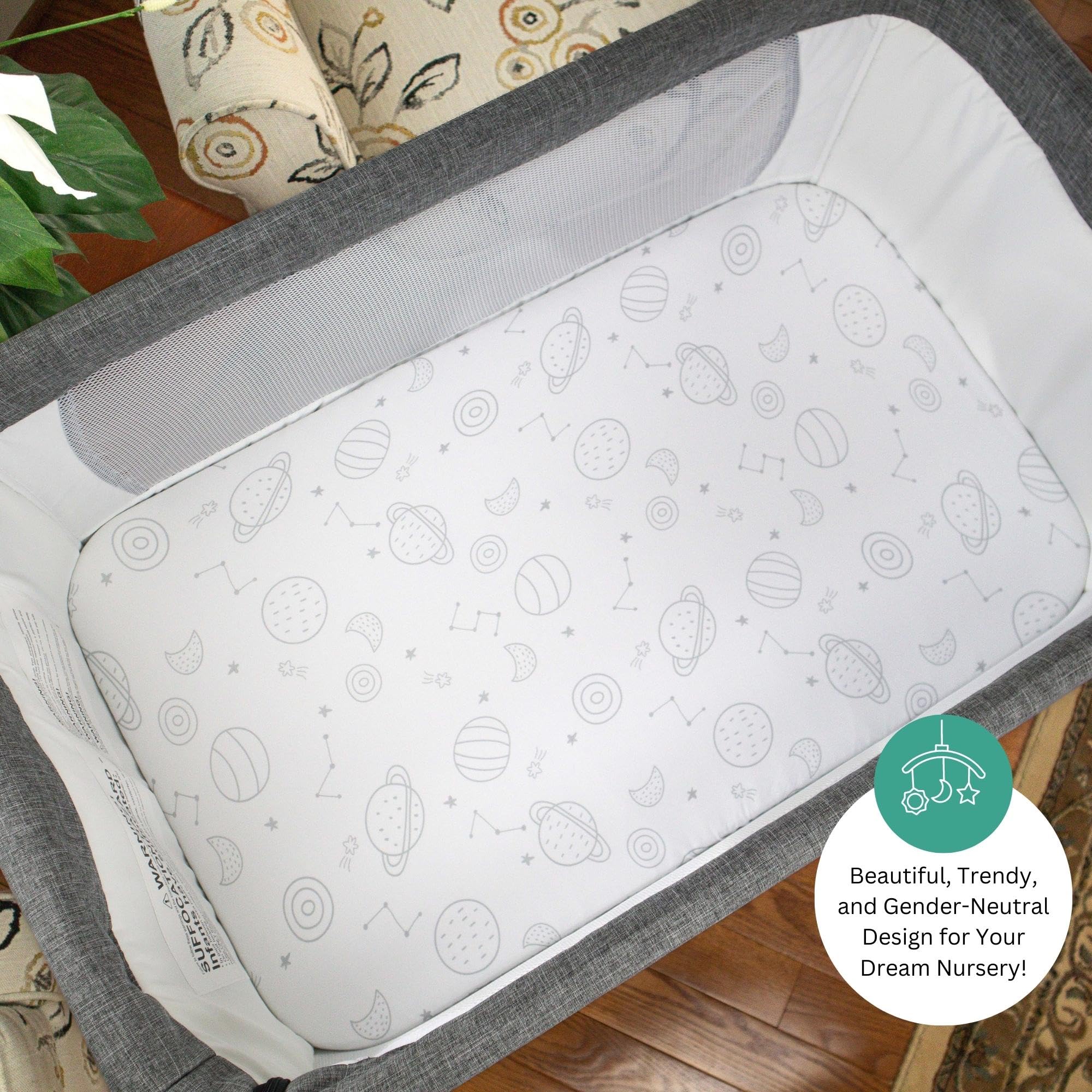 Tansy Panda bassinet sheets machine washable and quick-drying for busy nights