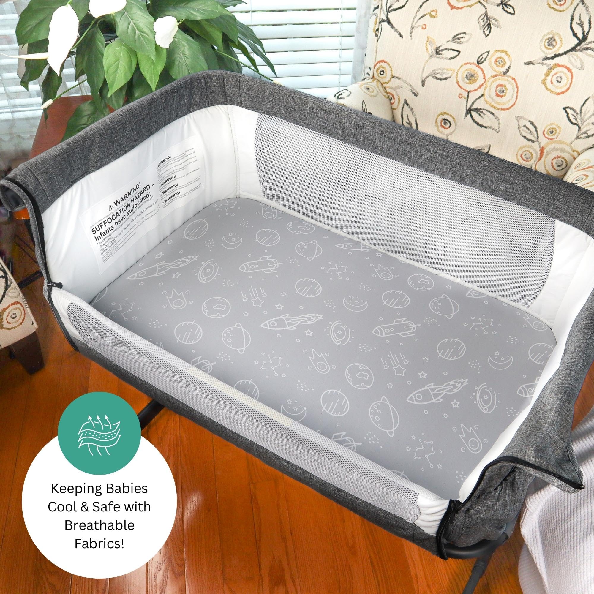 Tansy Panda bassinet sheets pack of 3 for ready replacements