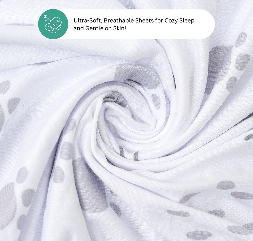 Tansy Panda Halo Bassinet Sheets add cozy texture to the nursery.