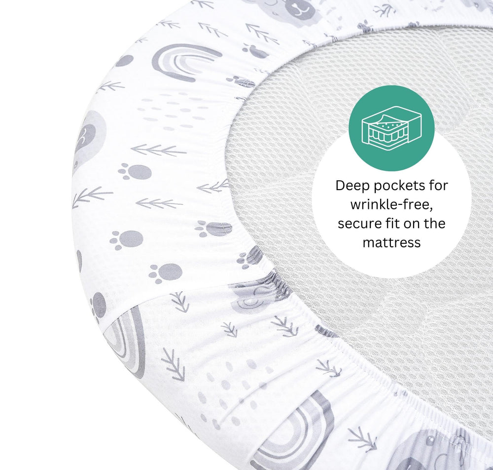 Tansy Panda Halo Bassinet Sheets compatible with Halo Bassinest swivel models.