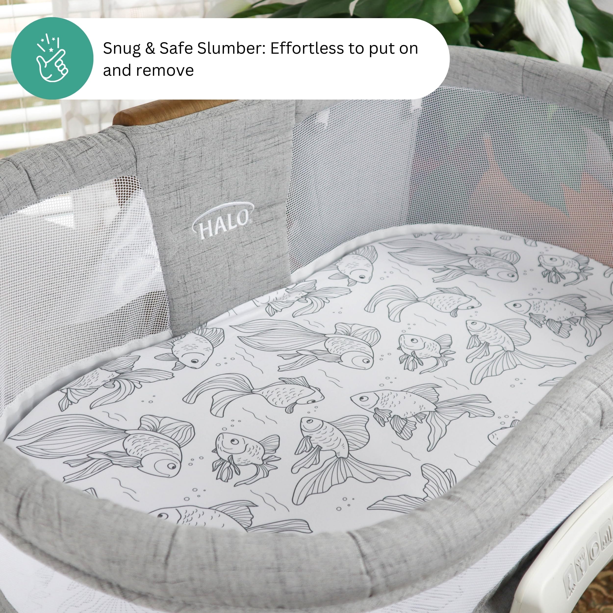 Tansy Panda breathable fabric close-up for gentle, cool baby sleep.