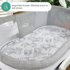 Tansy Panda breathable fabric close-up for gentle, cool baby sleep.