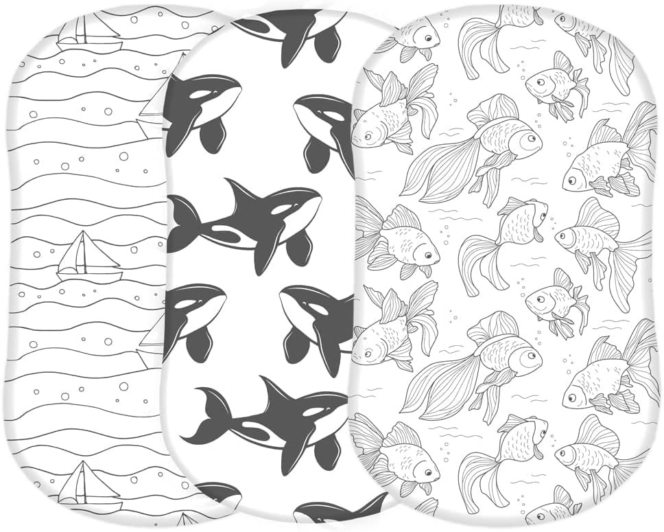 Tansy Panda halo bassinet sheet with elastic edge for secure, wrinkle-free sleep.