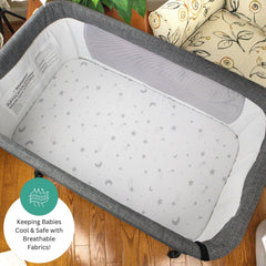TansyPanda bassinet sheets elastic-band secure-fit for 3-in-1 bedside sleepers