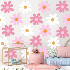 TaoBary daisy wall decal set twelve sheets for easy room decor