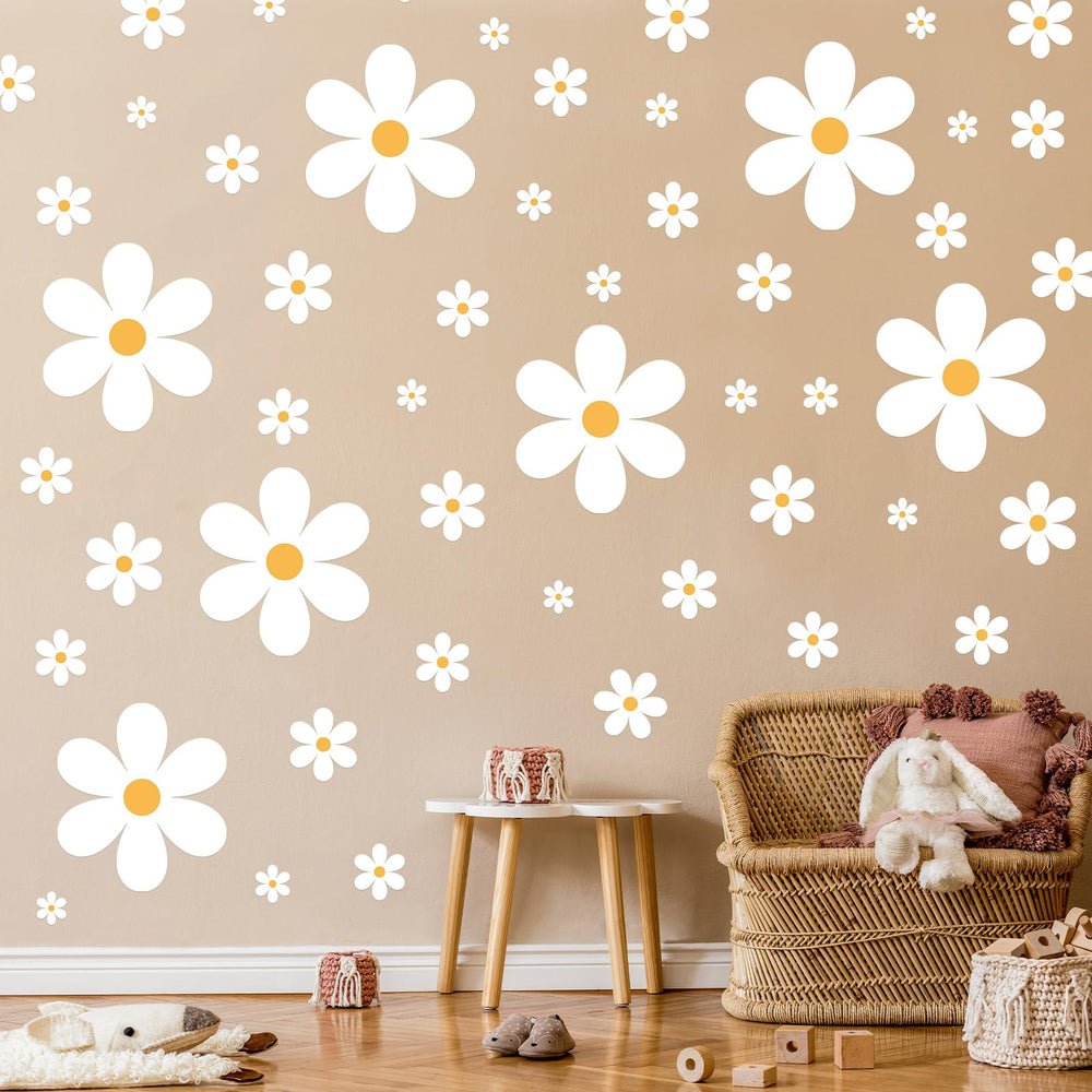 TaoBary daisy wall decal sheet 1 for nursery walls with easy peel-and-stick decor
