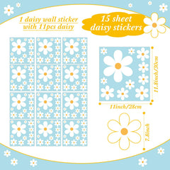 TaoBary daisy wall decal sheet 2 adds vibrant blooms to playrooms with simple application