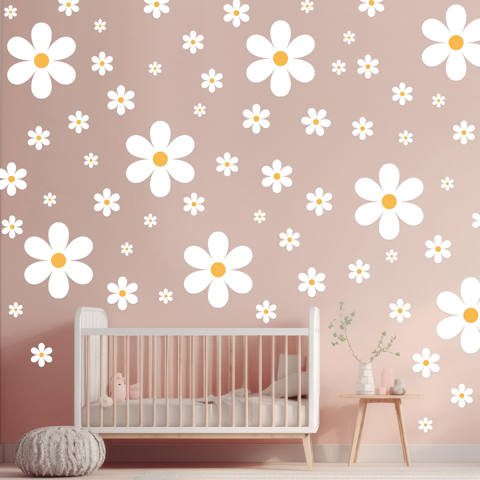 TaoBary large daisy decals sheet 4 durable vinyl for long lasting decor