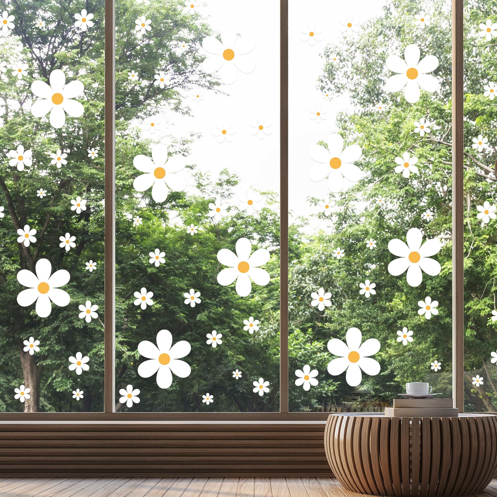 TaoBary assorted daisy decals sheet 6 enhances classrooms and windows