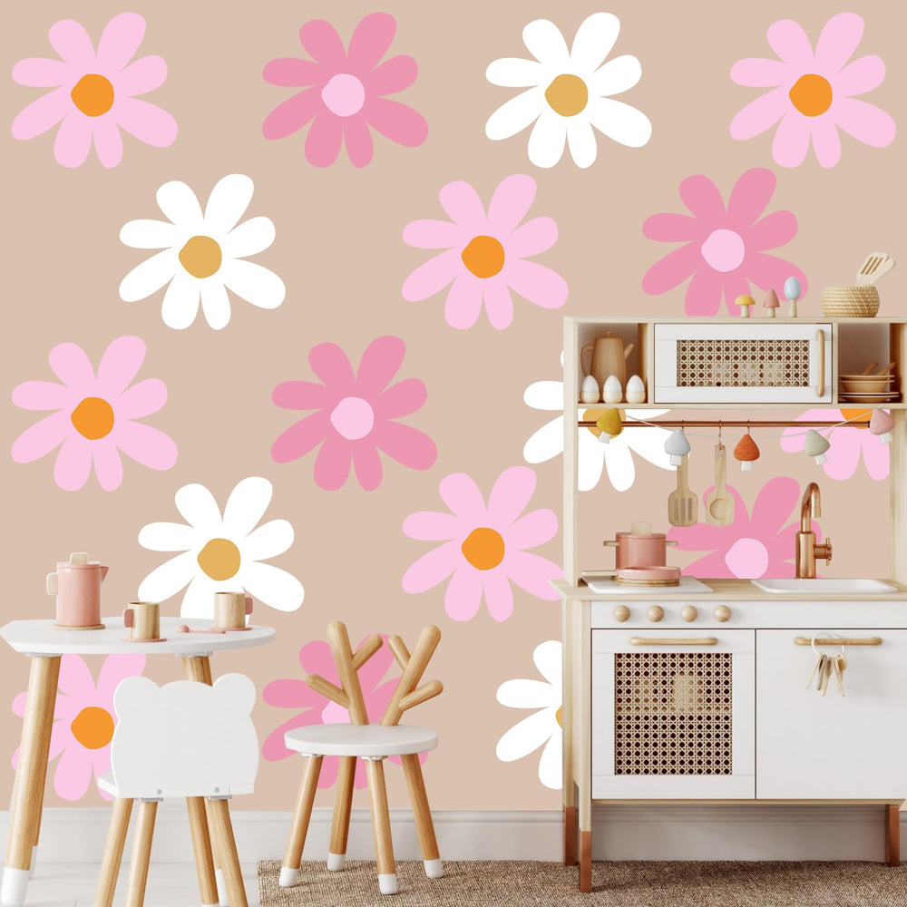 TaoBary waterproof daisy sticker showing durable material on surface