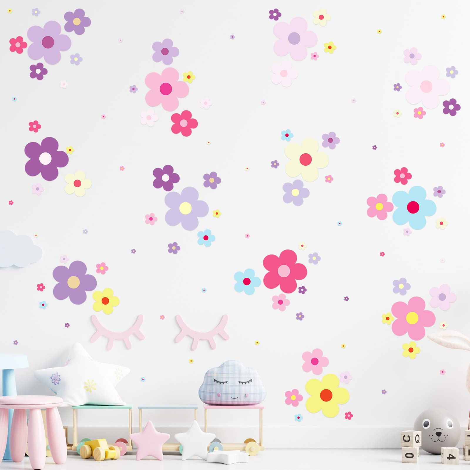 TaoBary waterproof vinyl flower decals for any room