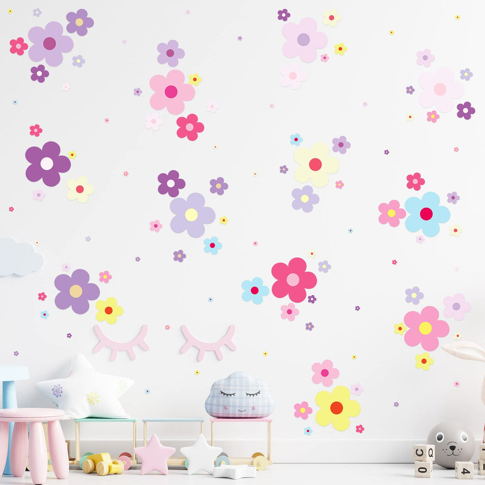 TaoBary waterproof vinyl flower decals for any room