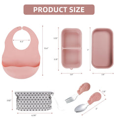 TAOceeXI silicone suction plate anchors to tables to reduce spills.