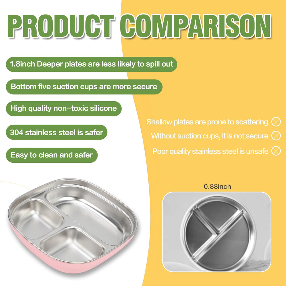TAOceeXI two-pack in blue and pink supports flexible mealtime routines.