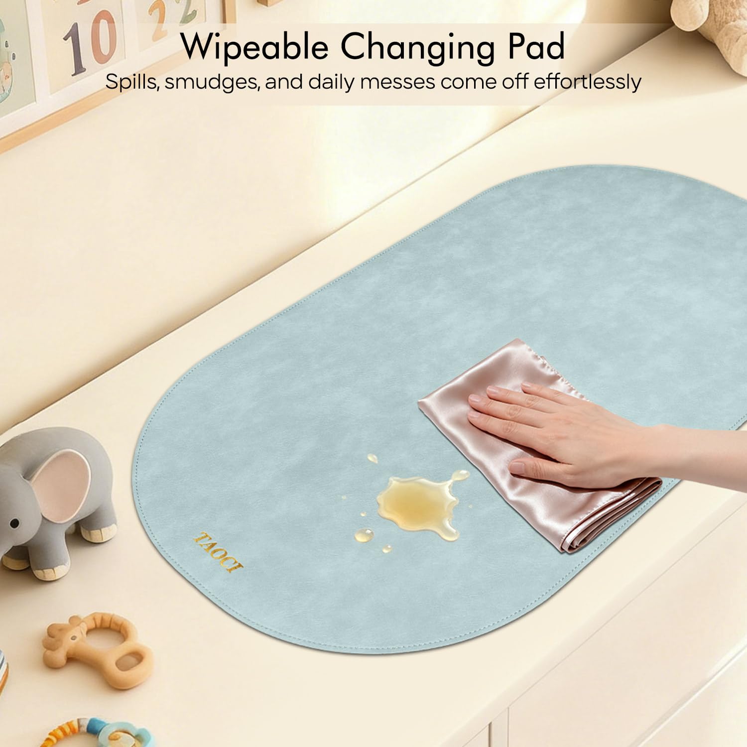 TAOCI pad features one-handed opening for quick diaper changes.
