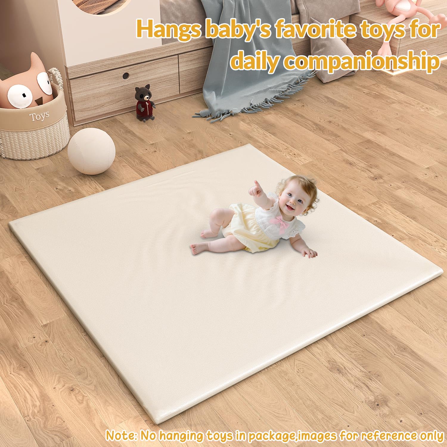 TAOCI padded baby play mat 50x50 playpen fit keeps space cozy and stylish.