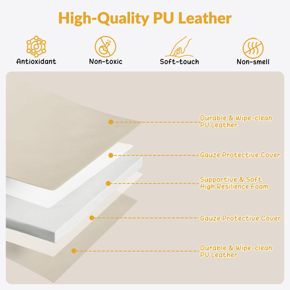 TAOCI padded baby play mat dual-sided leather, waterproof and easy to clean.