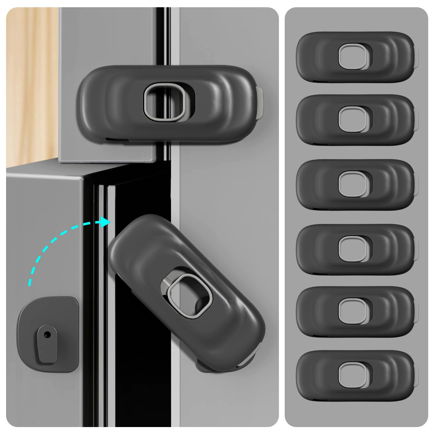 TapyTry cabinet-fridge-lock opens smoothly for adults while keeping curious toddlers out.