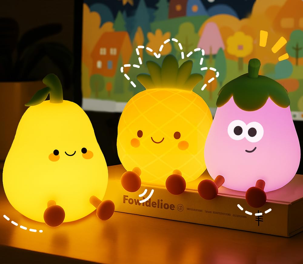 Tarinks Fruit Night Light Pear glow for nursery bedtime routine