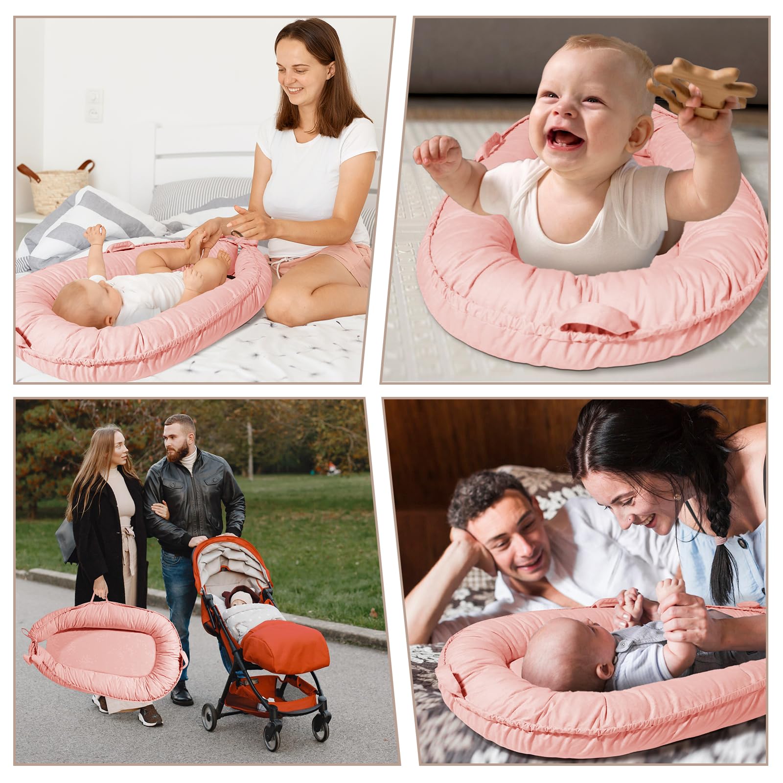 TARJODGY baby lounger machine-washable design simplifies cleaning and upkeep.