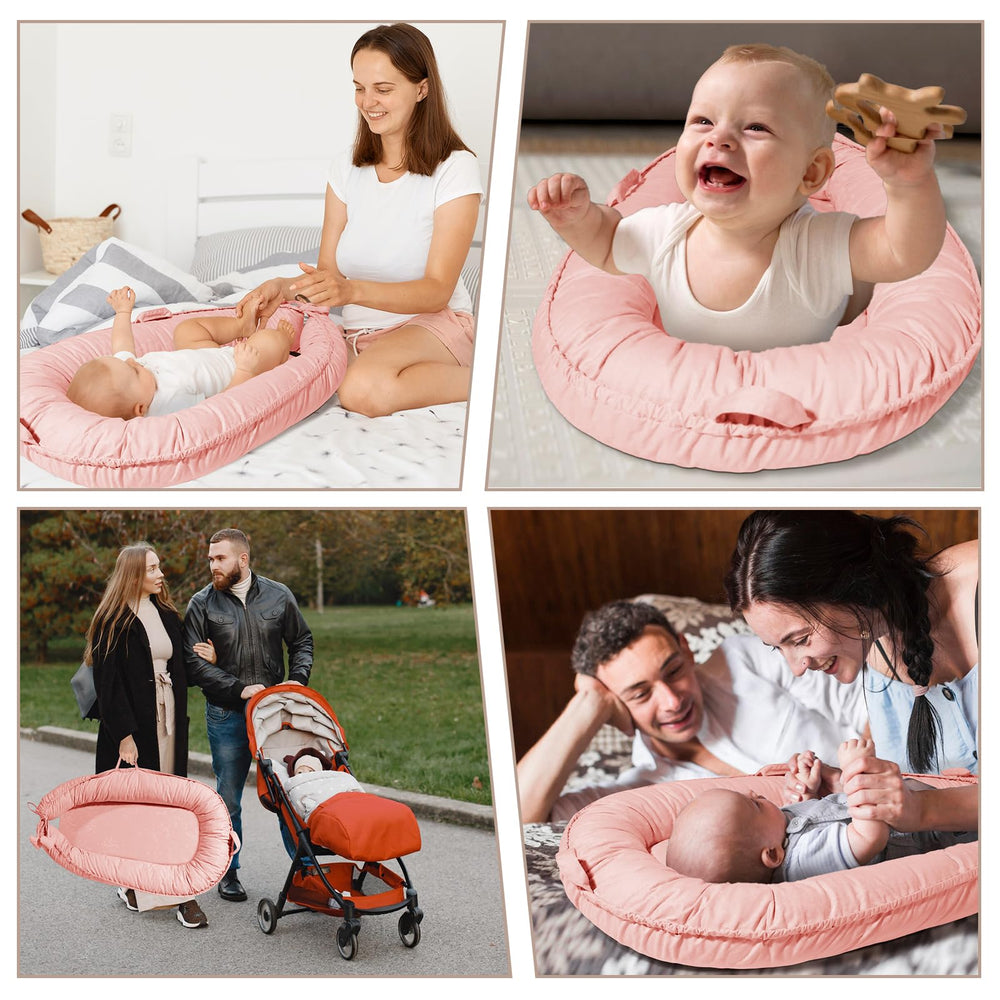 TARJODGY baby lounger machine-washable design simplifies cleaning and upkeep.
