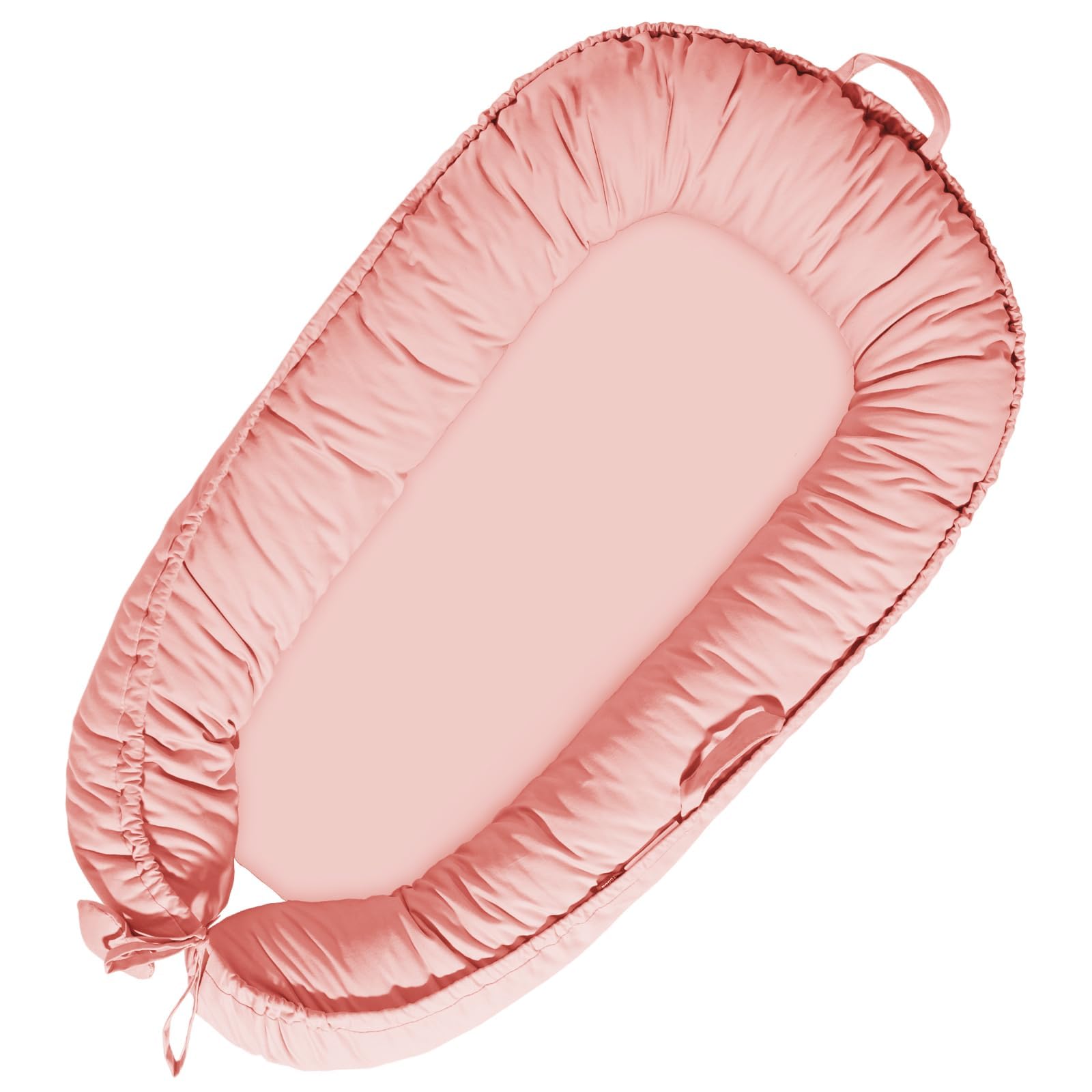 TARJODGY baby lounger pink cover for soft newborn comfort and safe lounging.