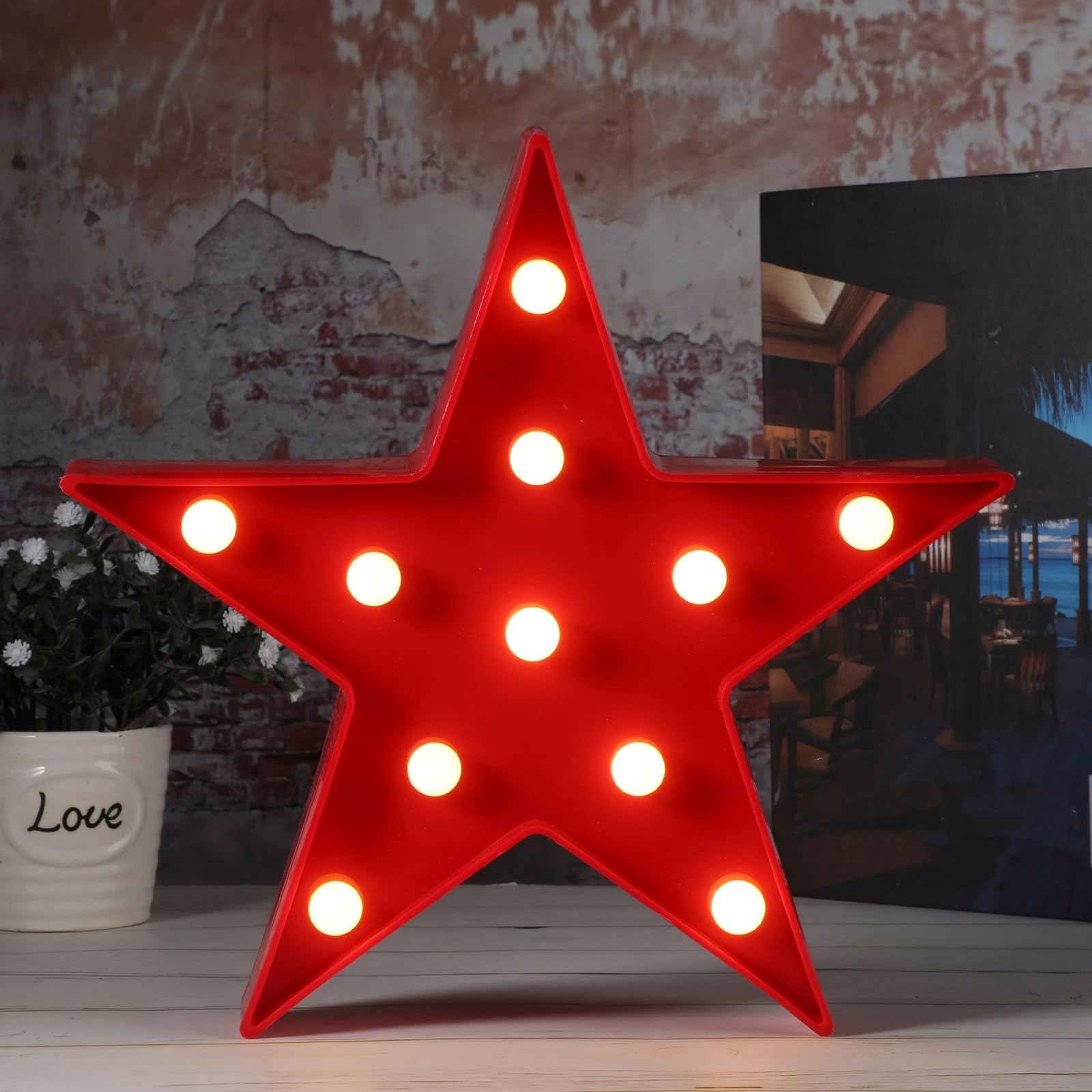 Tarpop two-piece star lights for tabletop displays and wall accents