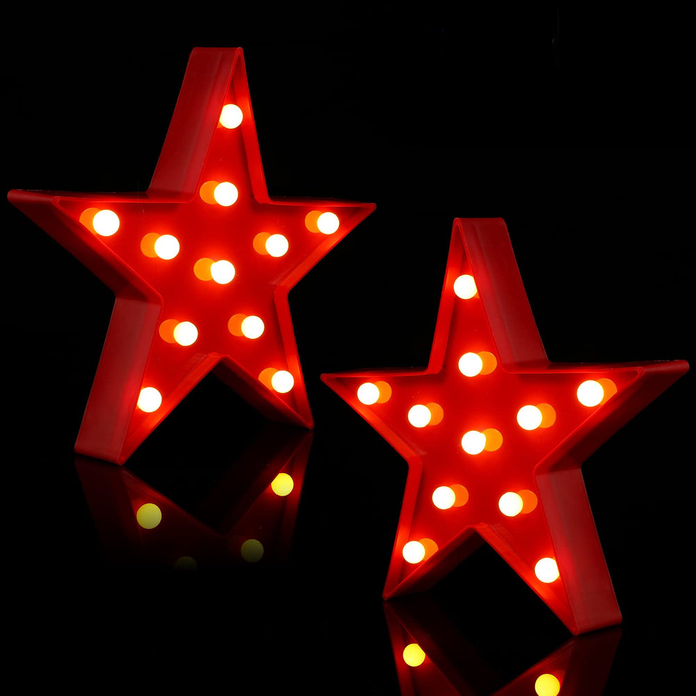 Tarpop two-piece star LED marquee lights safe for cozy movie nights