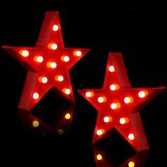 Tarpop two-piece star LED marquee lights safe for cozy movie nights