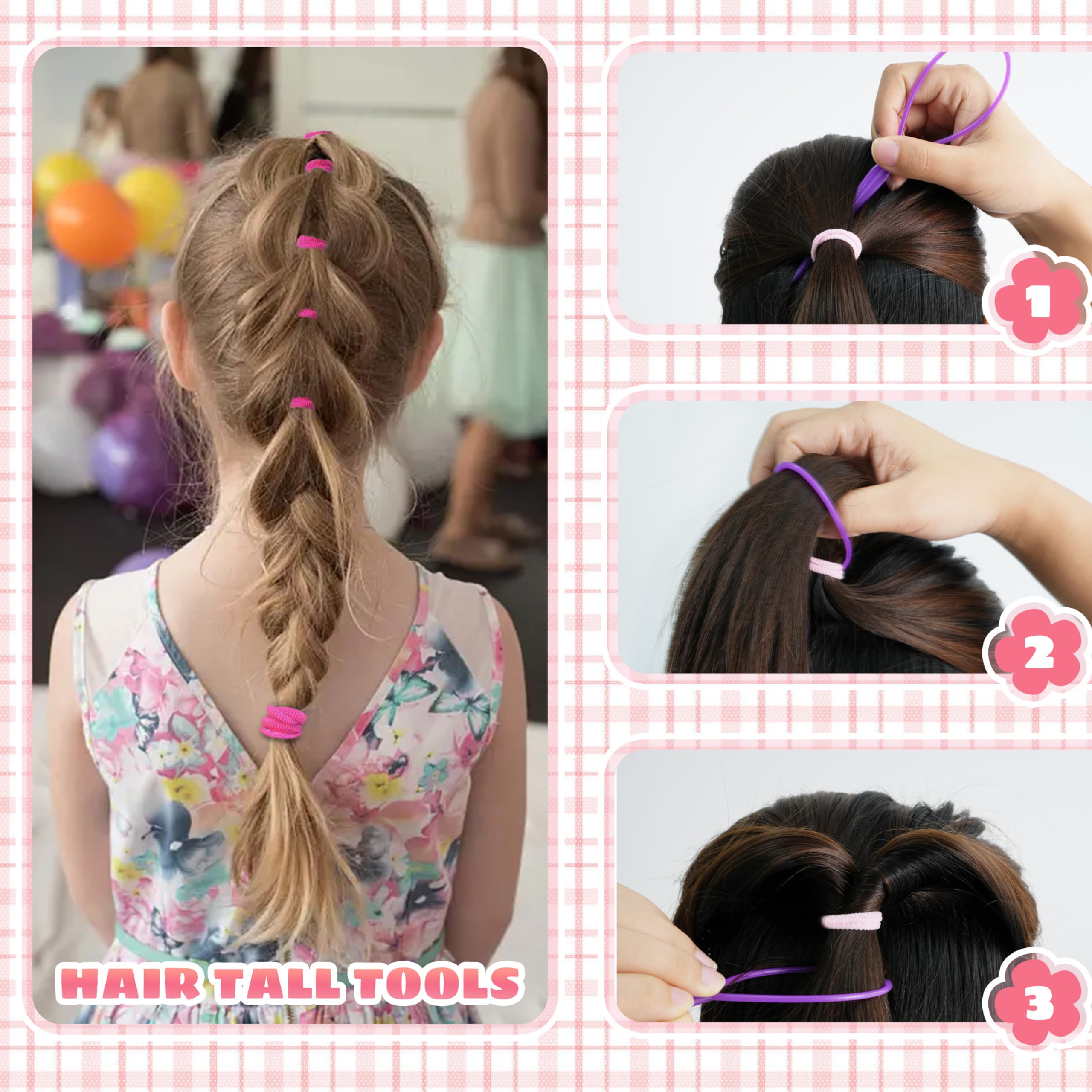 TaShow seamless bands offer gentle hold for ponytails and braids.