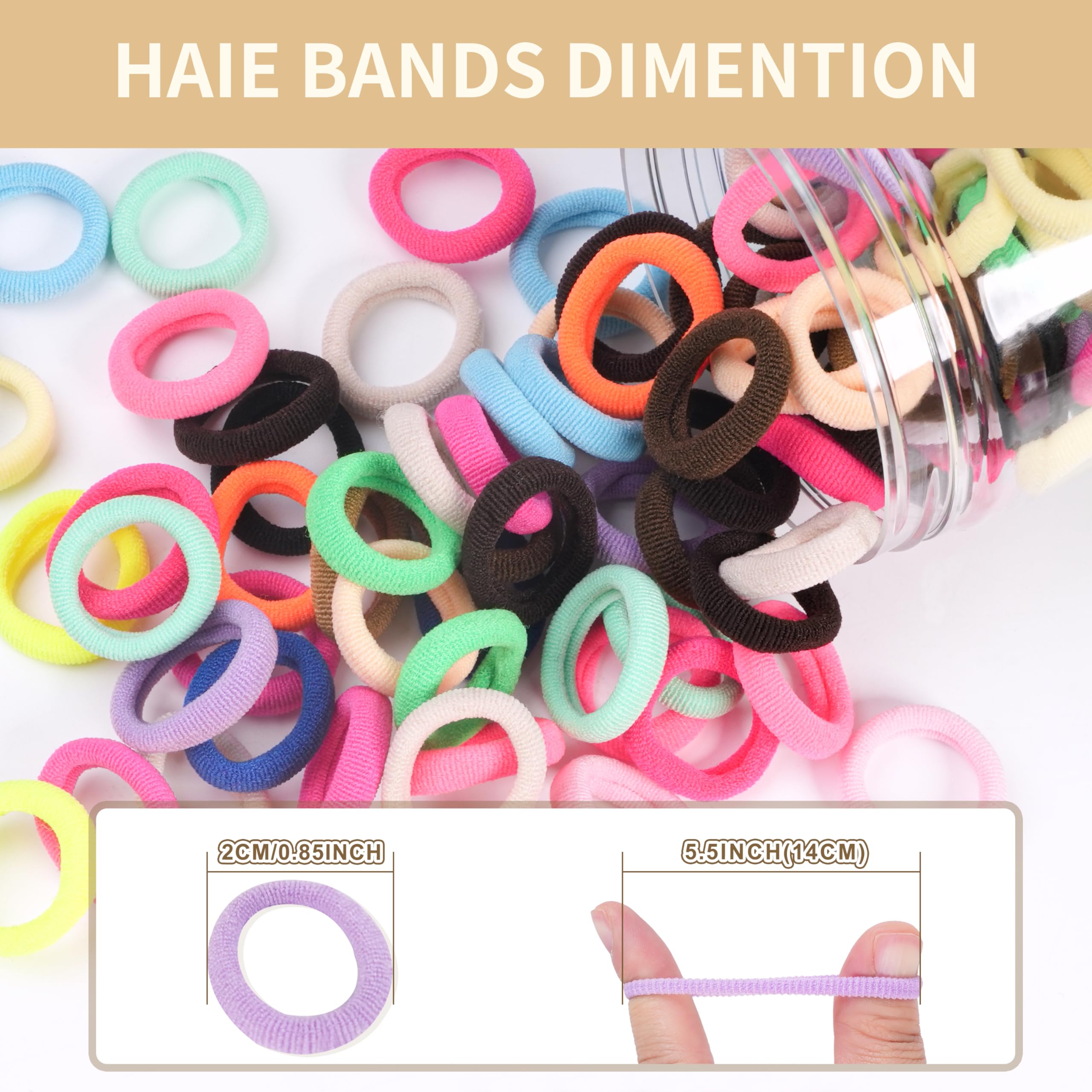 TaShow soft elastic baby hair ties gentle on delicate infant hair