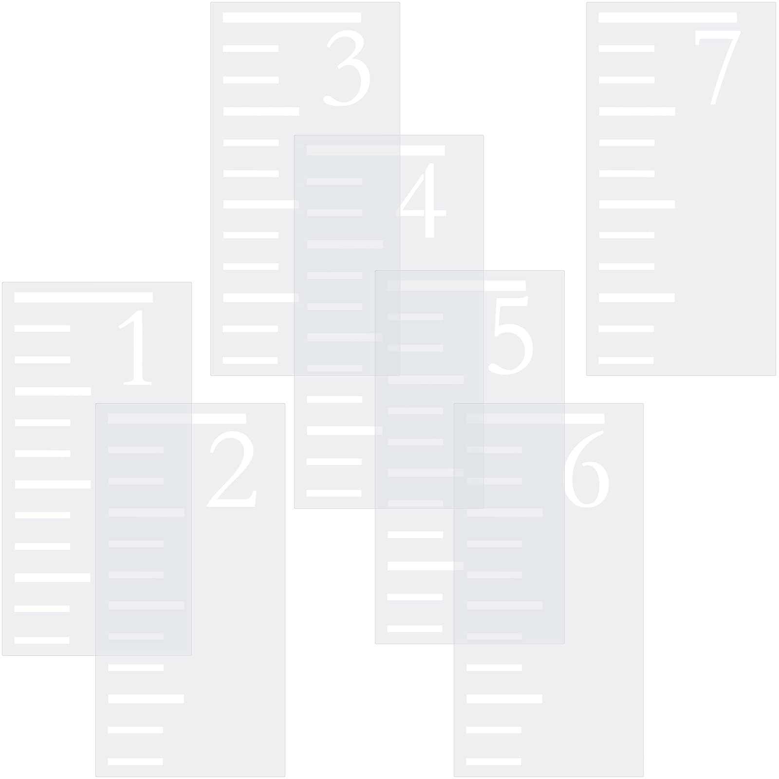 Tatuo 7-feet growth chart stencil on wood with precise edges for easy DIY measurements.