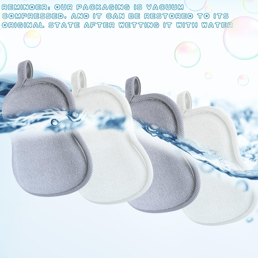 Tatuo two-tone grey and white sponge adds color to bath routines.