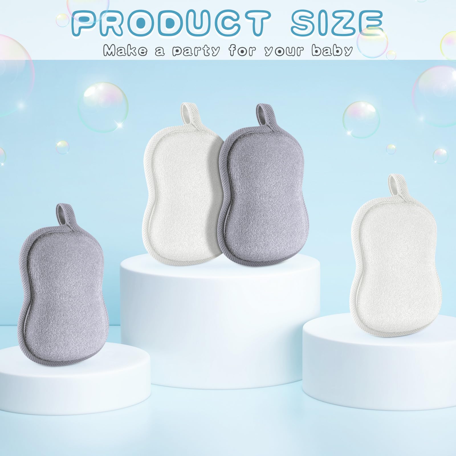 Tatuo two-color sponge helps organize use across kids and adults.
